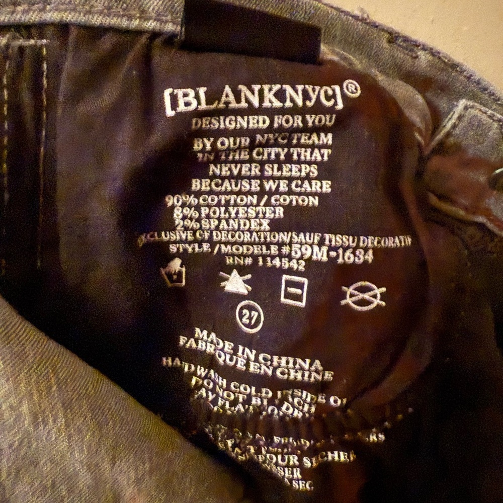 Blank NYC Charcoal Skinny Jeans with Side Embellishments - Picture 5 of 5